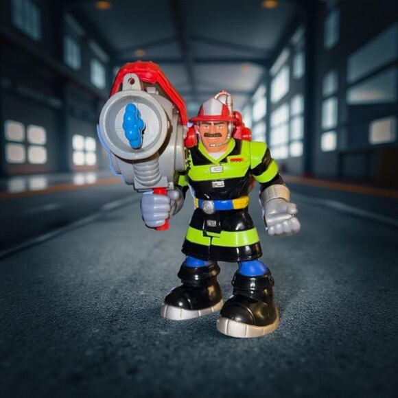 2001 Vintage Fisher Price Rescue Hero’s Fireman Billy Blaze - Picture 1 of 5
